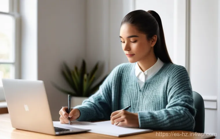 플로우 상태 유도를 위한 집중력 높이는 팁 - The Sanctuary of Focus**
Generate an image of a serene and organized home office workspace. A young ...